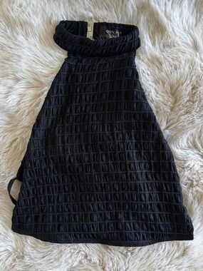 Outcast Black Textured Halter Top